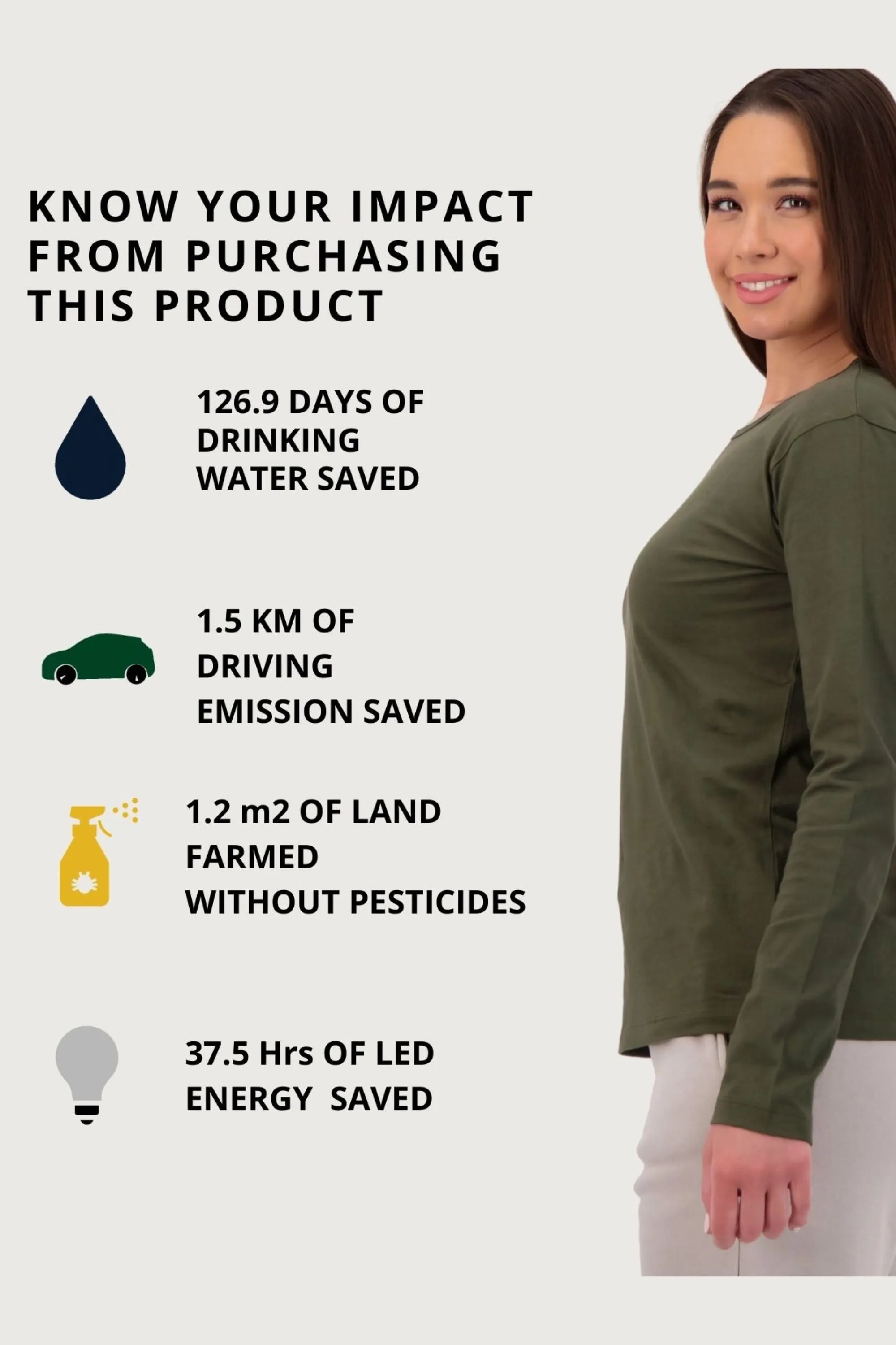 12-Pack Women's Long Sleeve Black | Organic Cotton, Sustainable & Super Soft