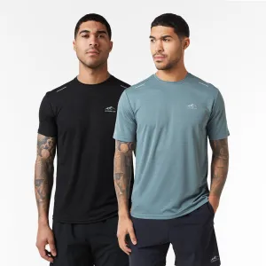 2-Pack Training T-Shirts | Black/Teal