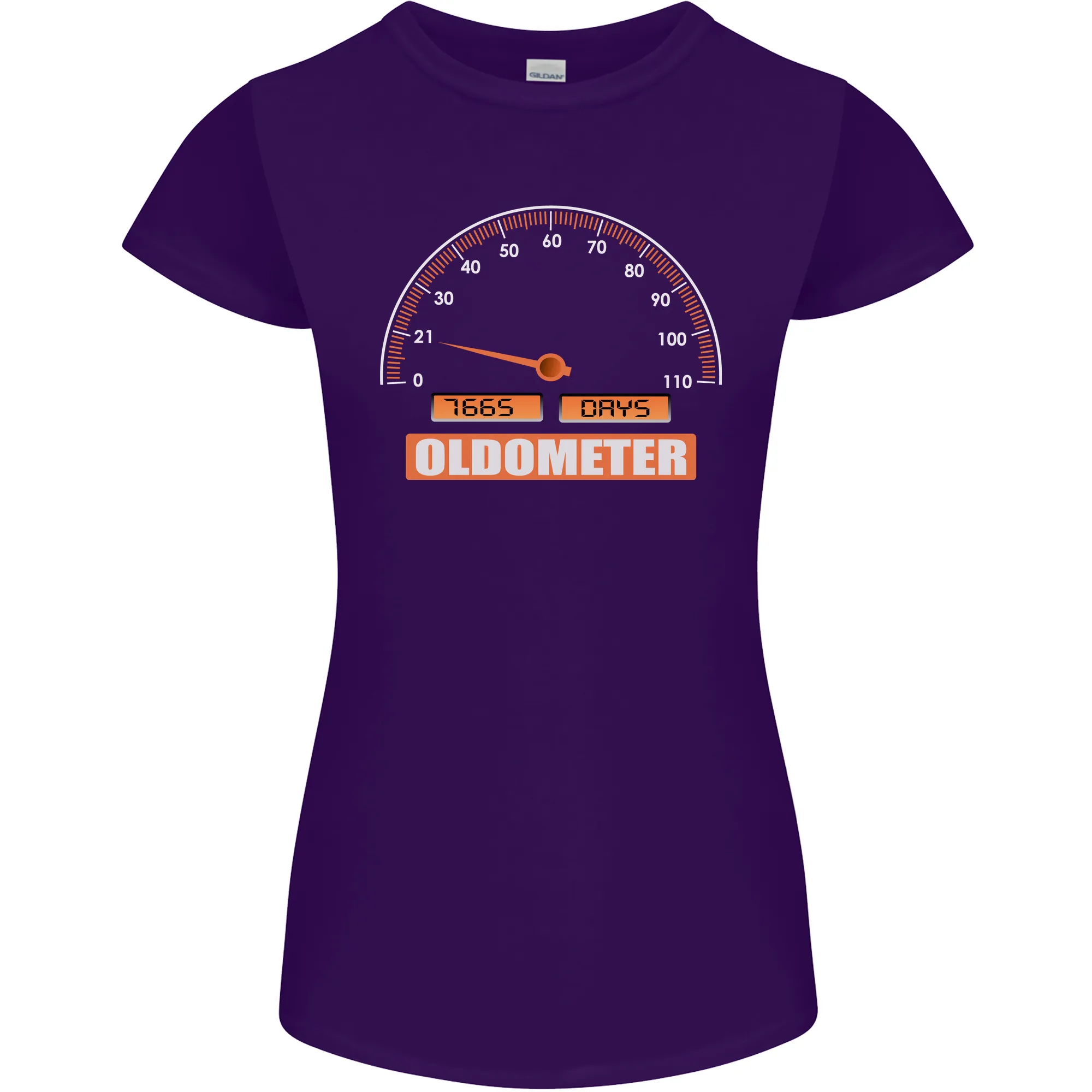21st Birthday 21 Year Old Ageometer Funny Womens Petite Cut T-Shirt
