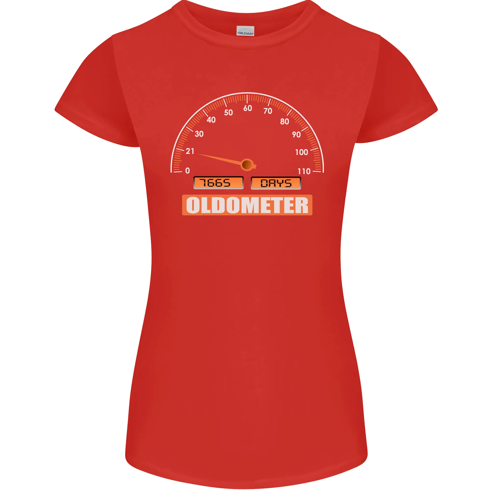 21st Birthday 21 Year Old Ageometer Funny Womens Petite Cut T-Shirt