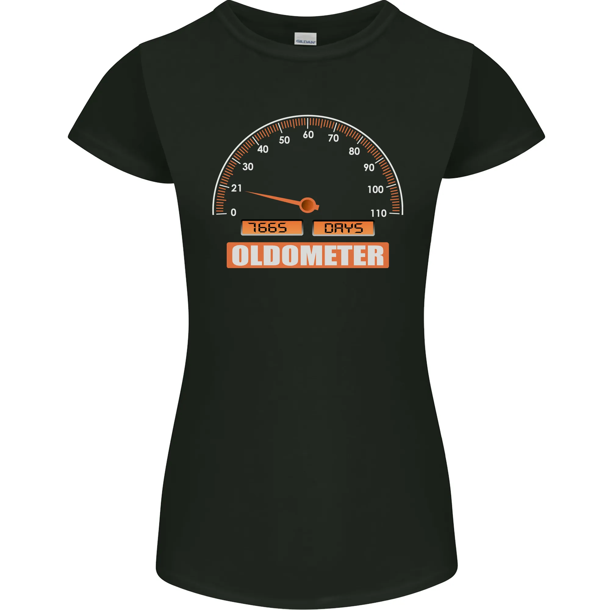 21st Birthday 21 Year Old Ageometer Funny Womens Petite Cut T-Shirt
