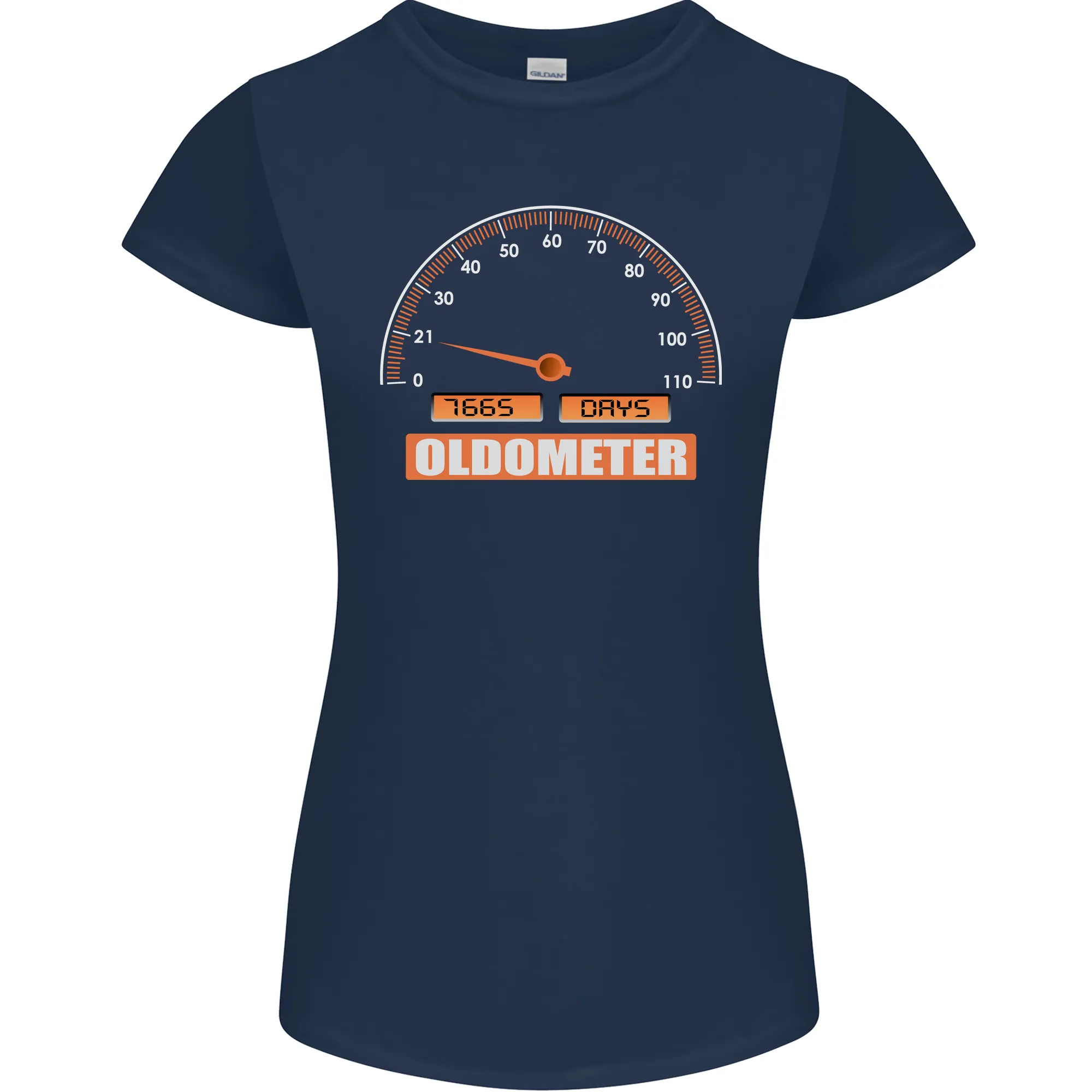 21st Birthday 21 Year Old Ageometer Funny Womens Petite Cut T-Shirt