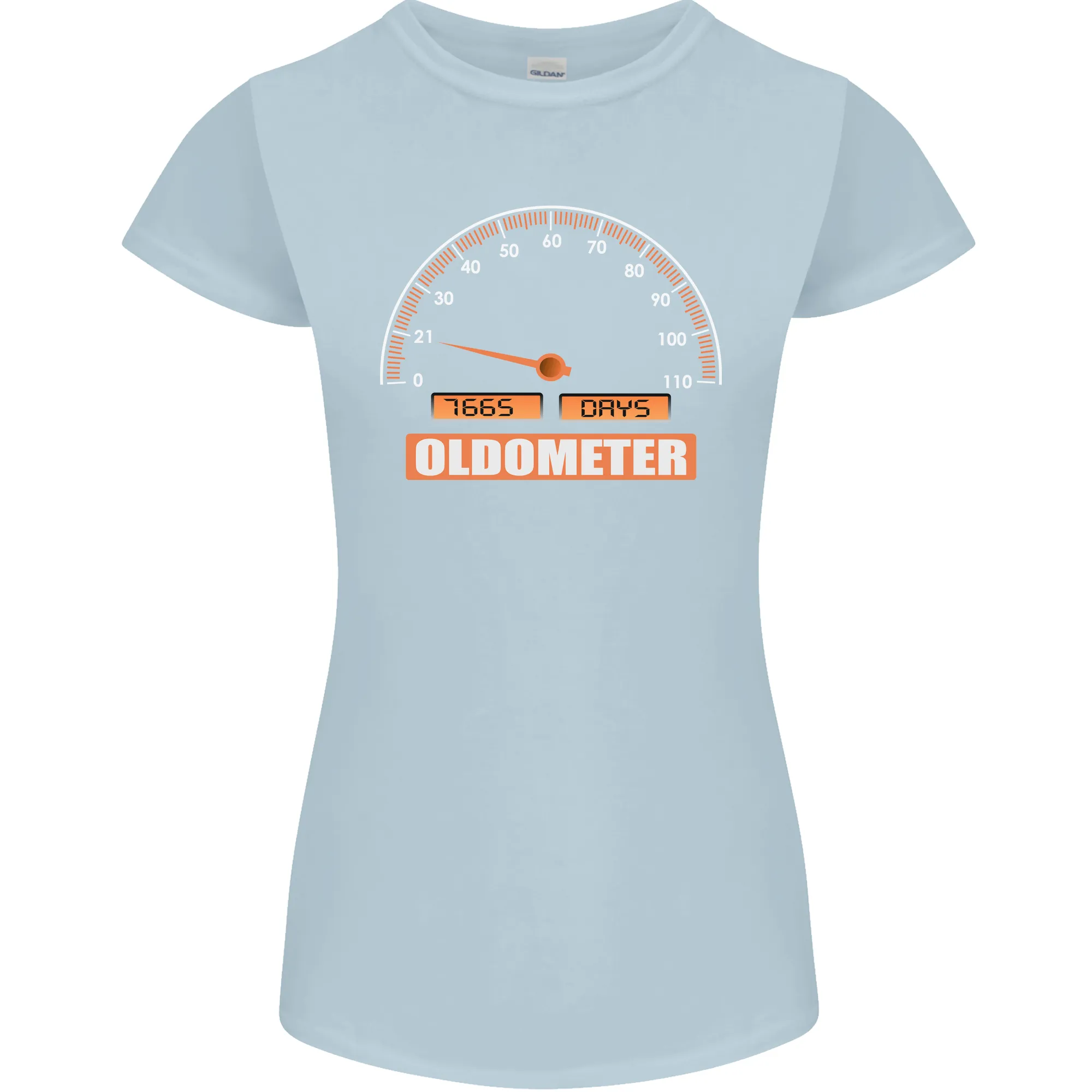 21st Birthday 21 Year Old Ageometer Funny Womens Petite Cut T-Shirt