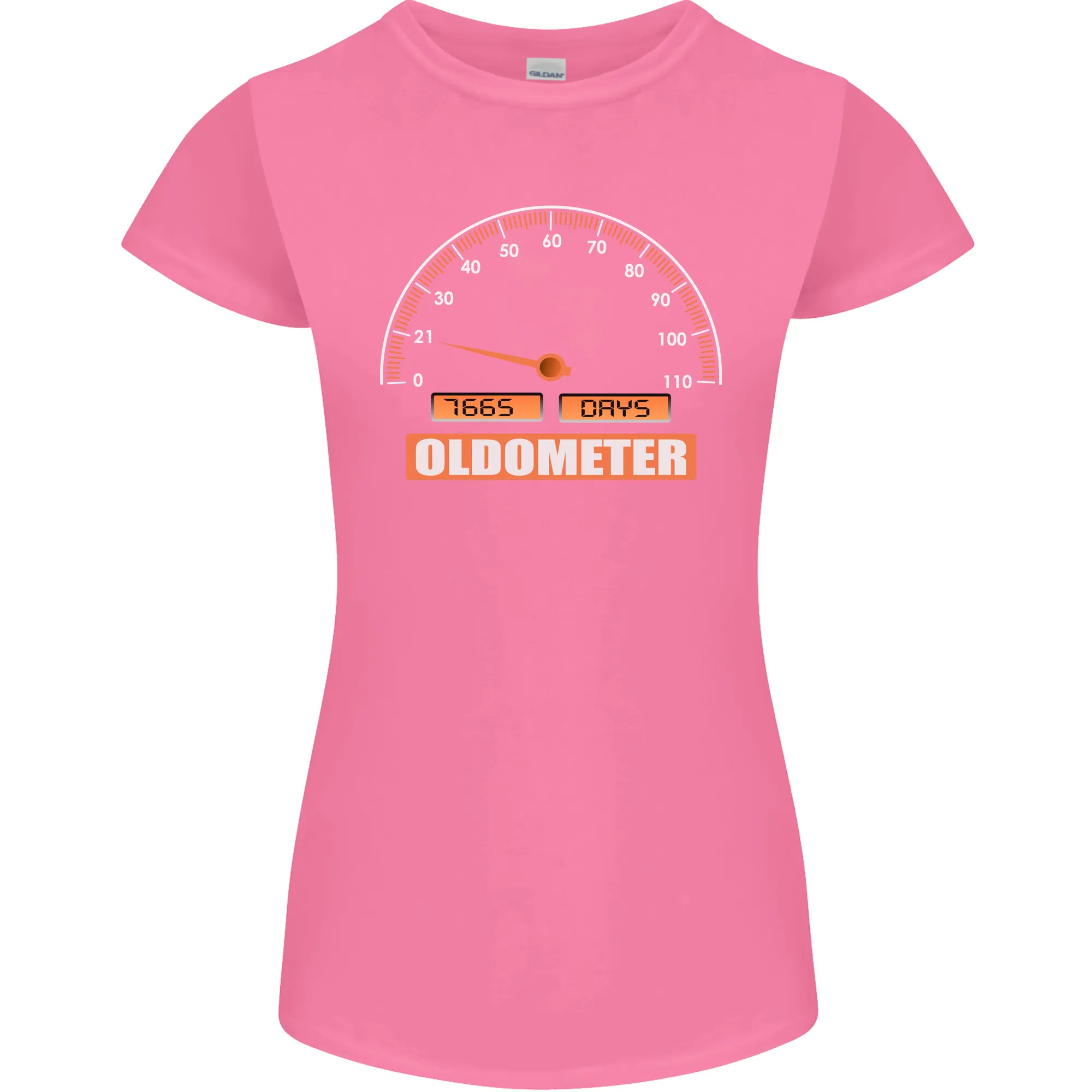 21st Birthday 21 Year Old Ageometer Funny Womens Petite Cut T-Shirt