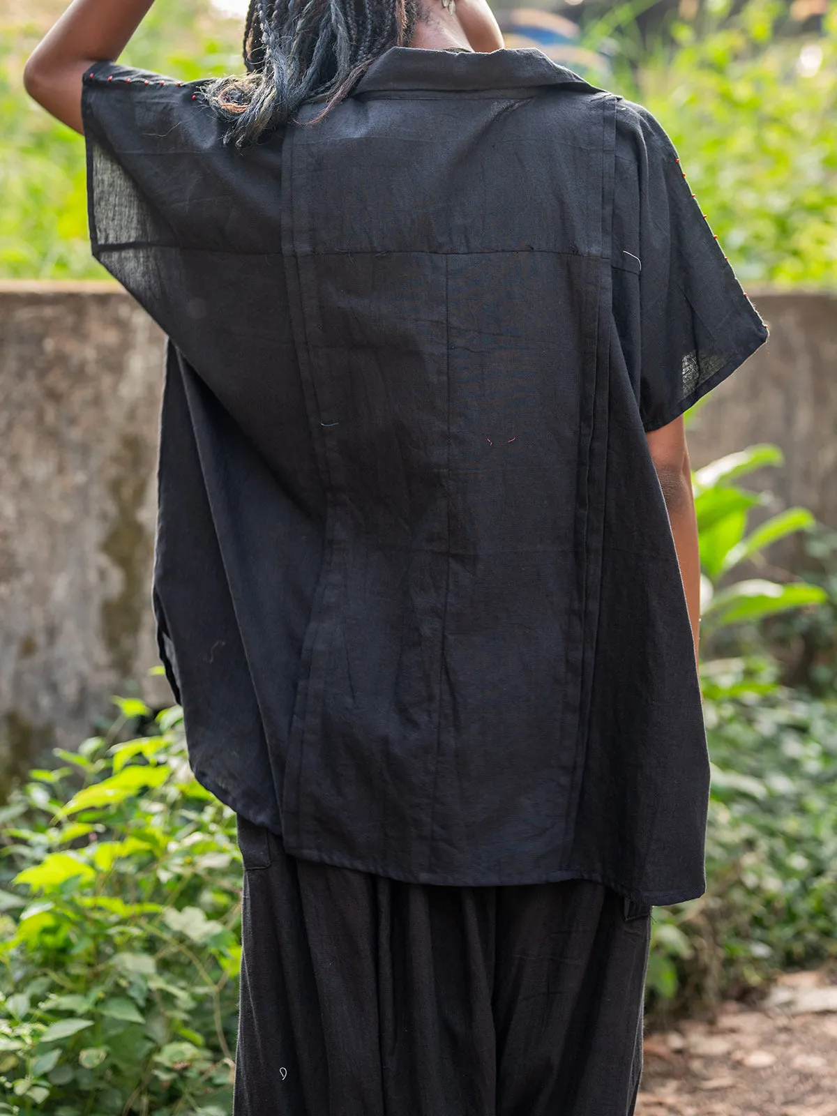 Aastey Mul Dhoti Black