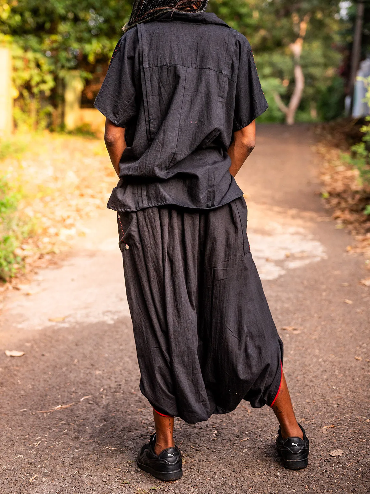 Aastey Mul Dhoti Black