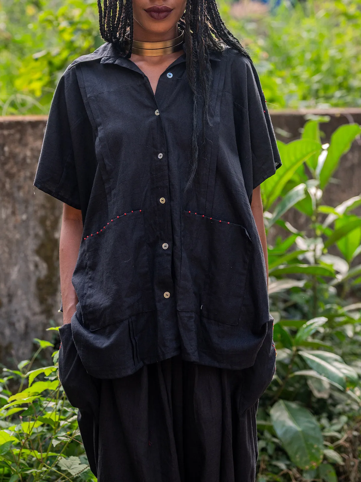Aastey Mul Dhoti Black