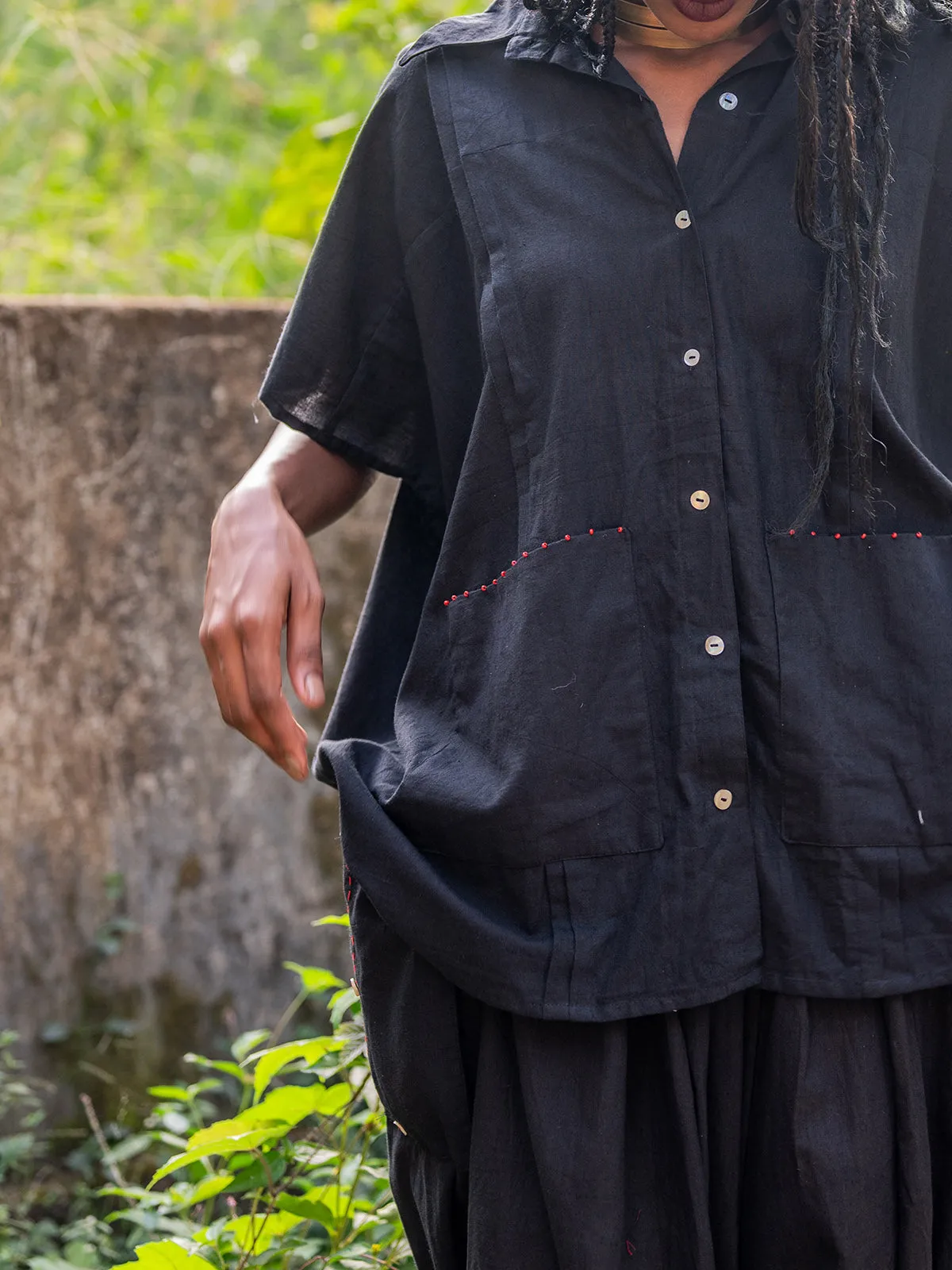 Aastey Mul Dhoti Black
