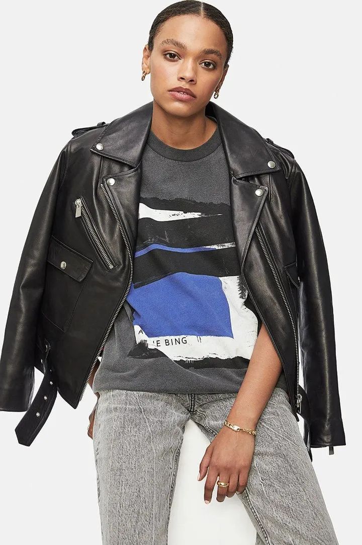 Anine Bing - Lili Tee Painting in Washed Black