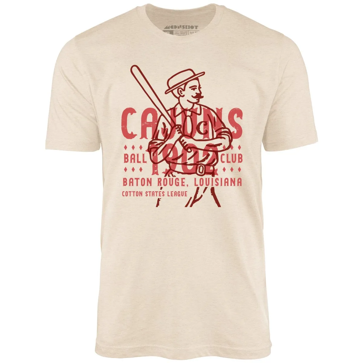 Baton Rouge Cajuns - Louisiana - Vintage Defunct Baseball Teams - Unisex T-Shirt