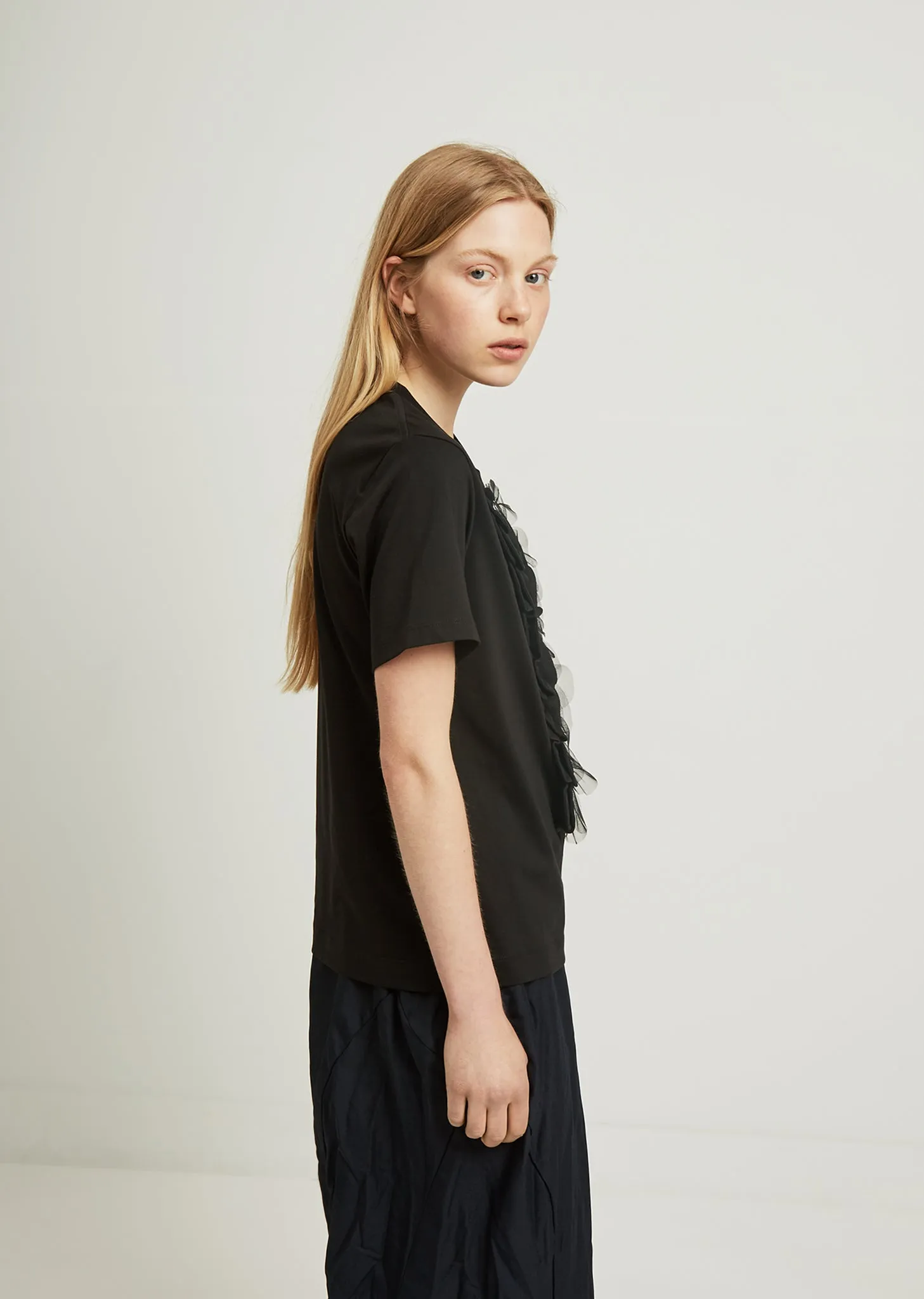 Beaded Scallop Frill Tee
