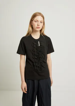 Beaded Scallop Frill Tee