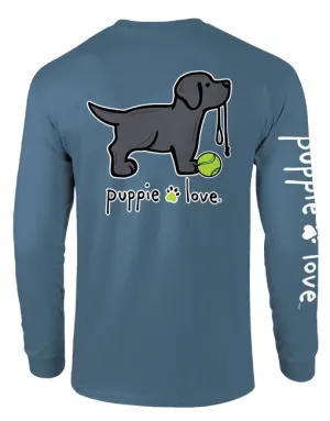 BLACK LAB PUP, ADULT LS (PRINTED TO ORDER)