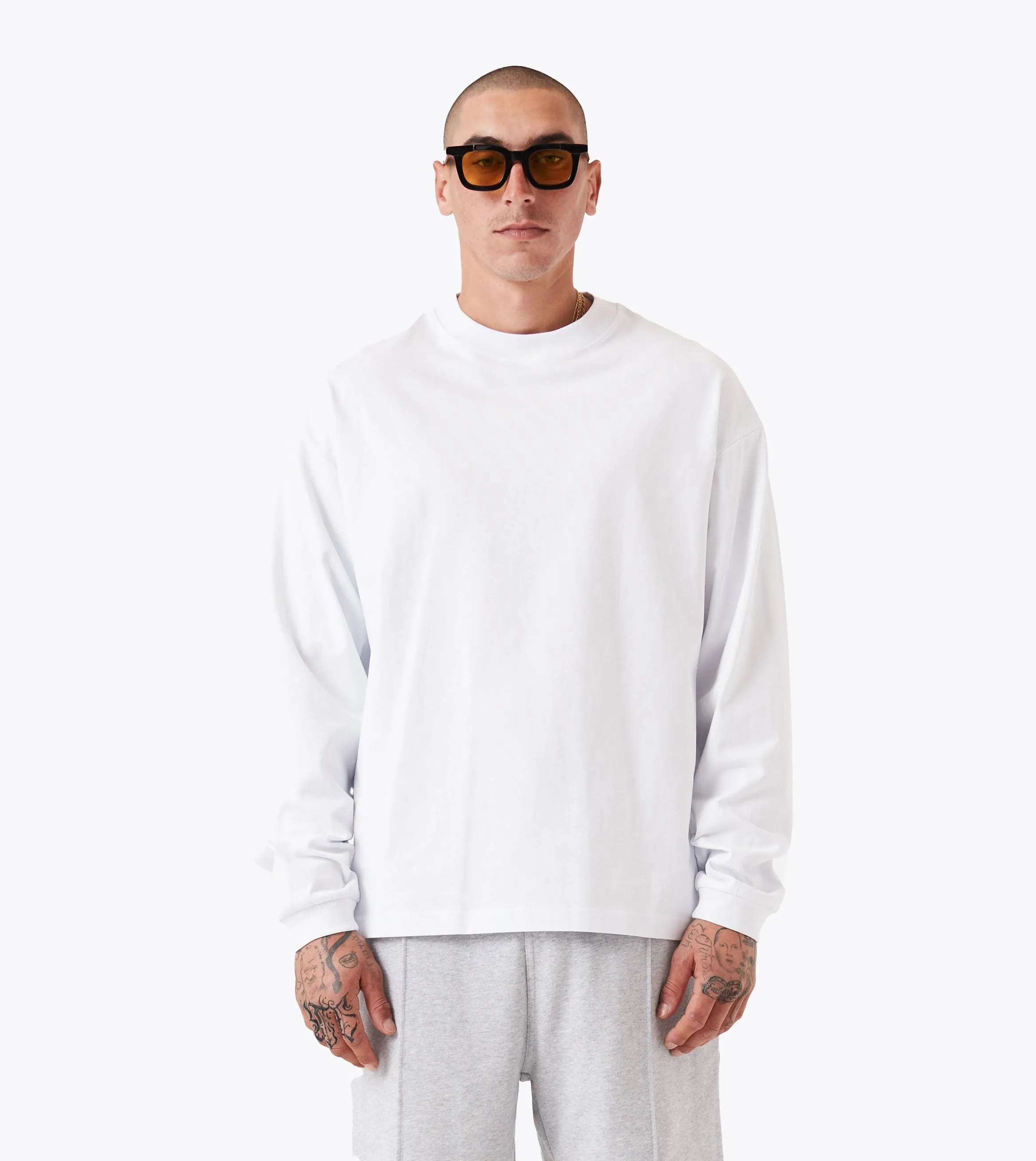 Box    LS Tee White