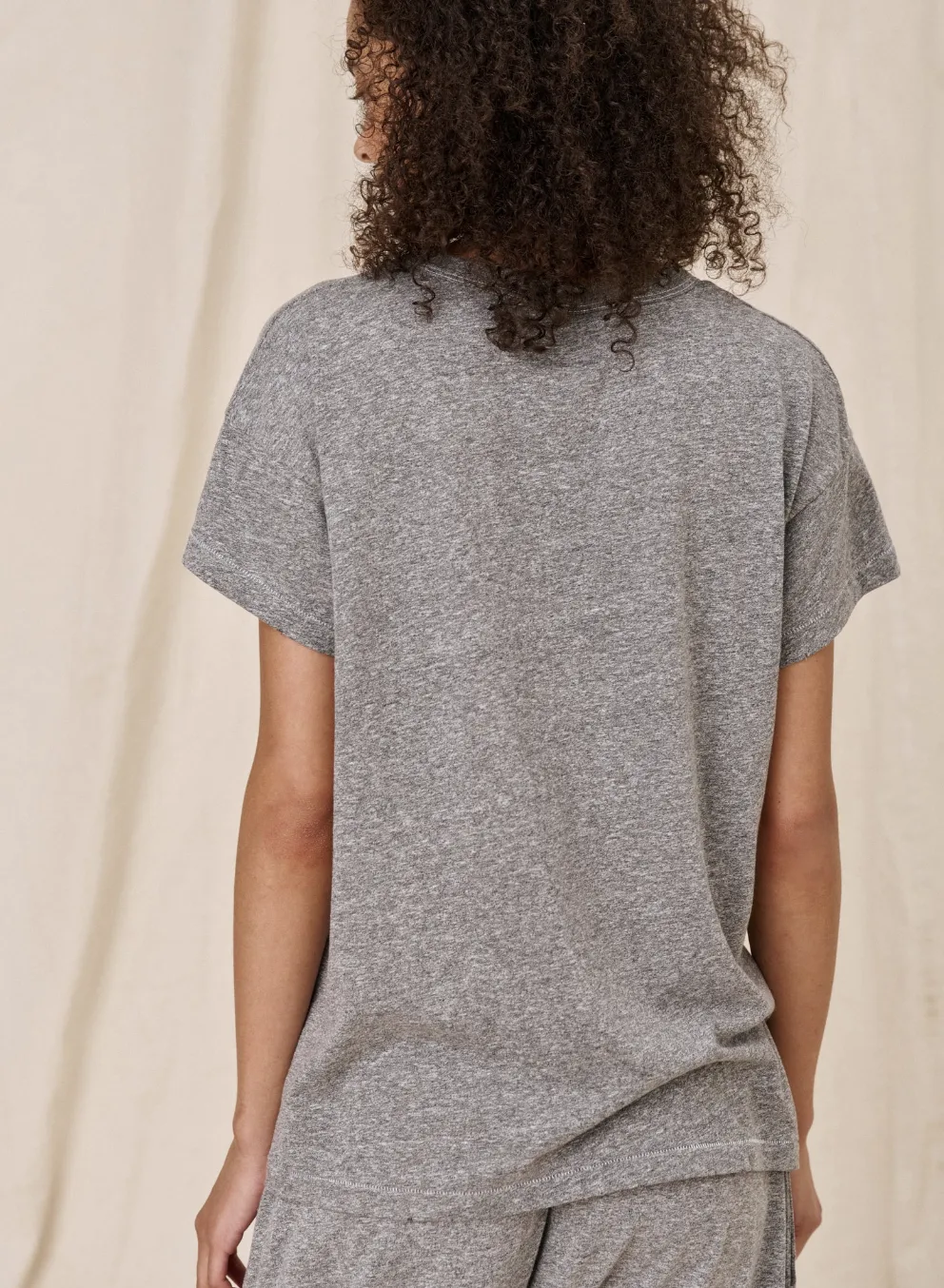 BOXY Crew Tee in Heather Grey