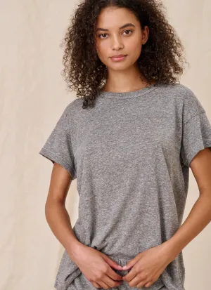 BOXY Crew Tee in Heather Grey