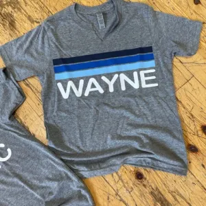 Camp Striped Triblend Tee w/ V-Cut Neck