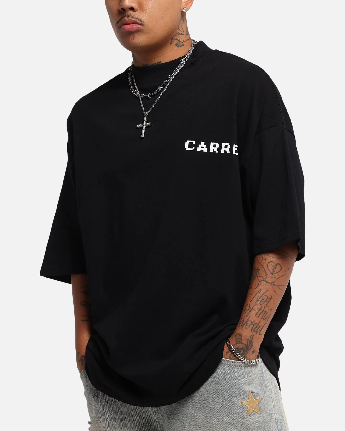 Carre Level Up Mock Neck T-Shirt Black