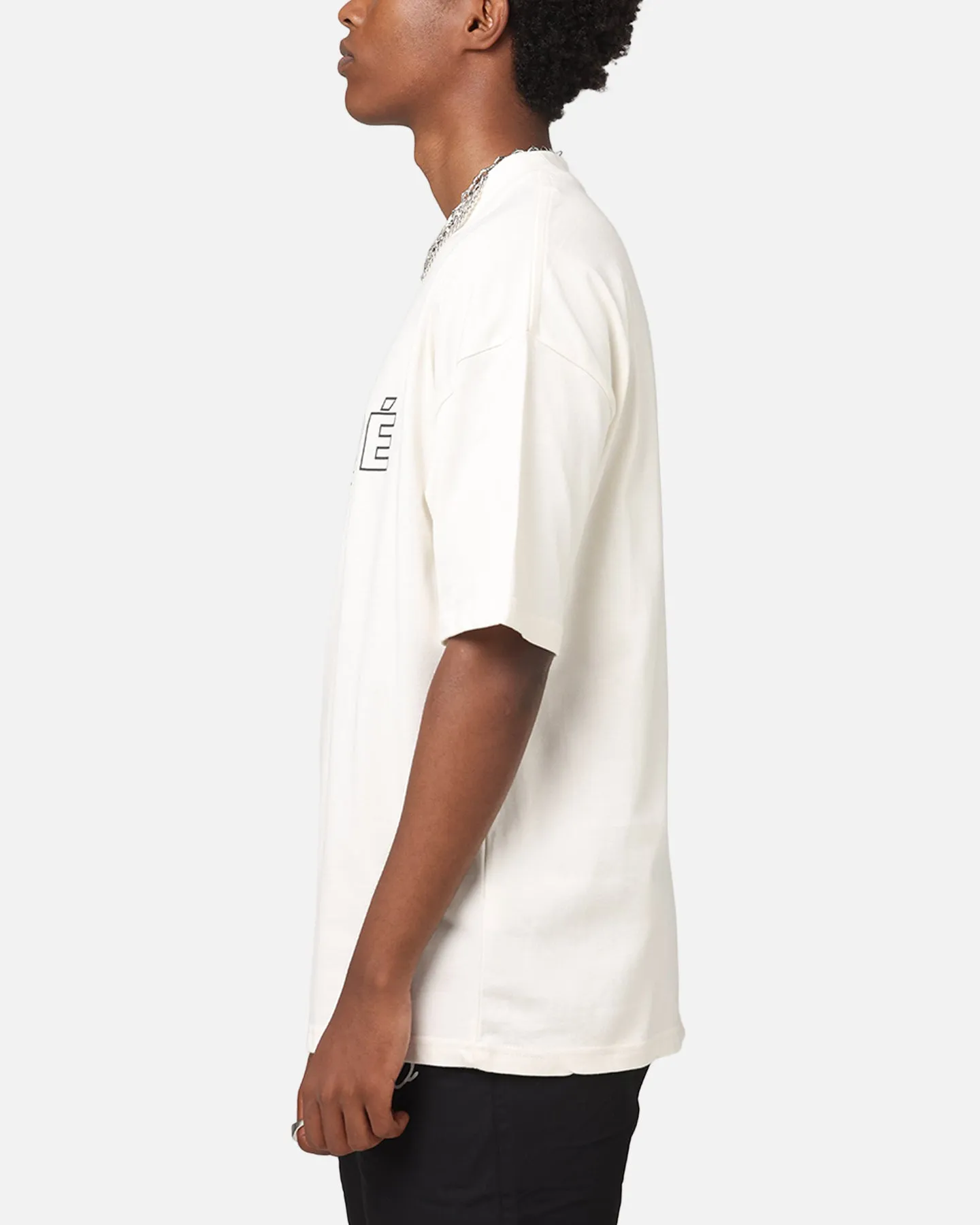 Carre Rosebud Mock Neck T-Shirt Off White
