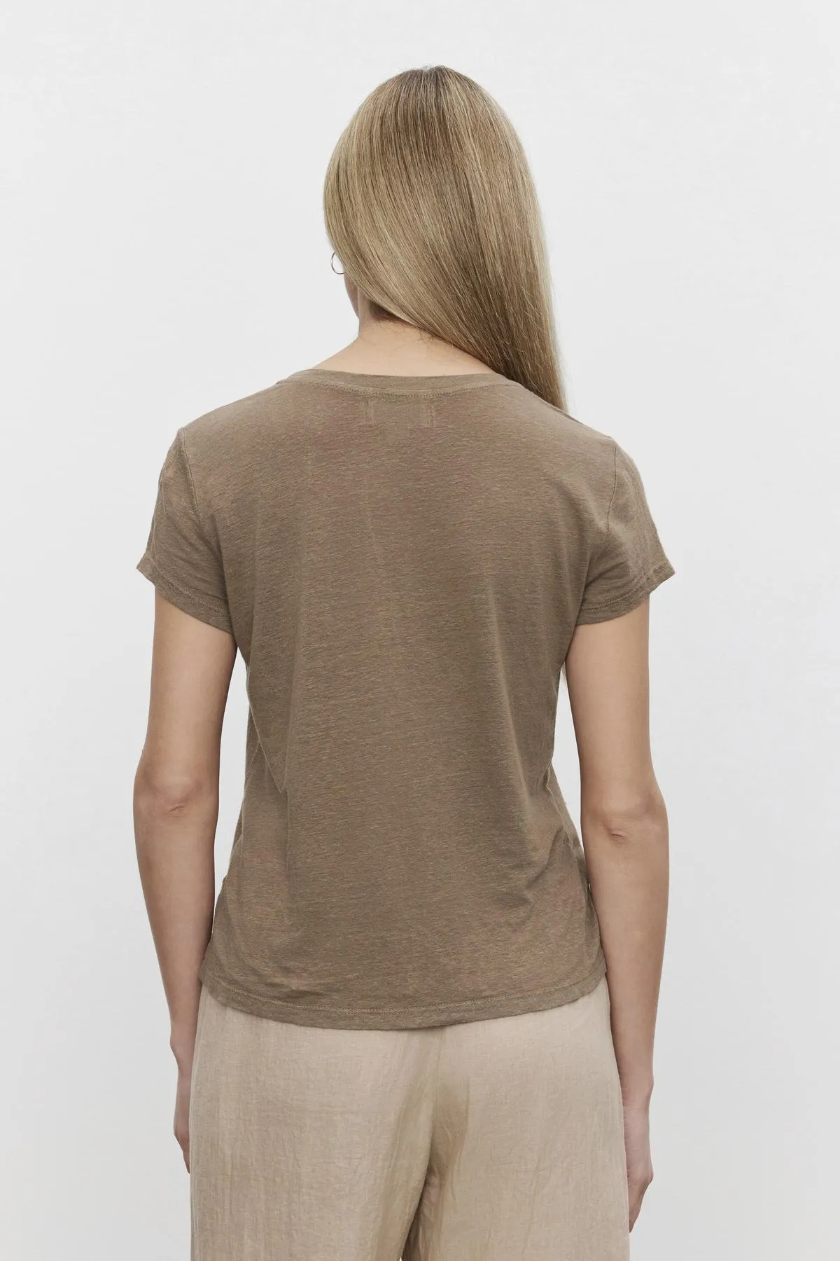 CASEY LINEN KNIT CREW NECK TEE