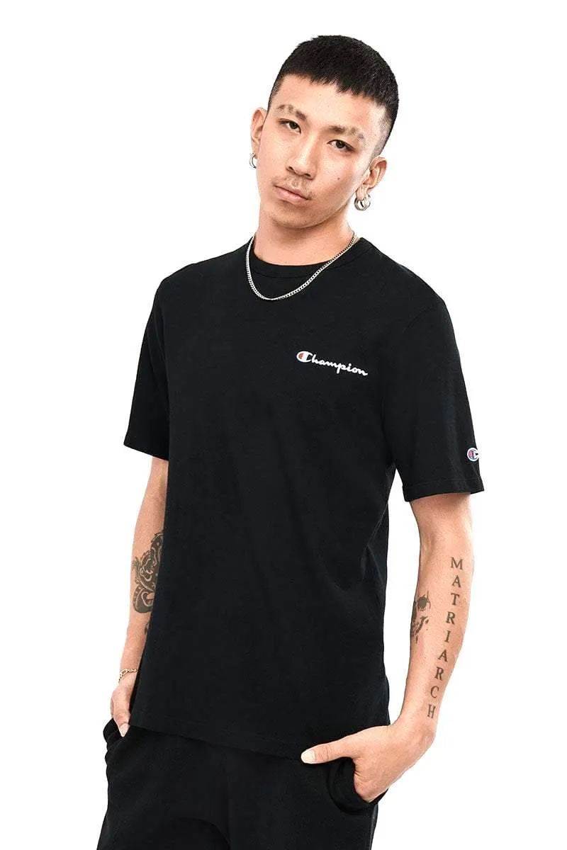 CHAMPION HERITAGE SCRIPT TEE - BLACK