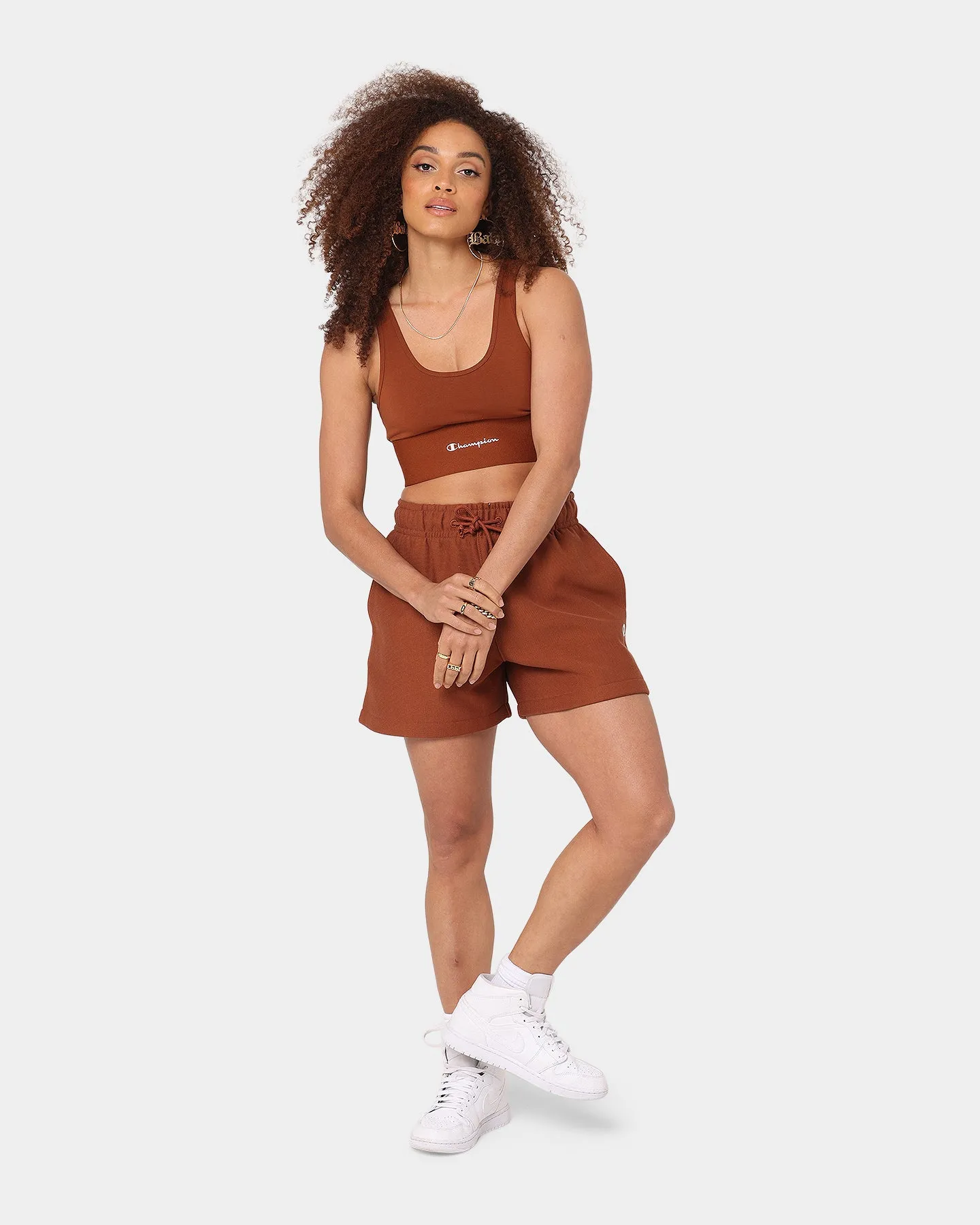 Champion Women's Power Crop Canyon Rock Brown