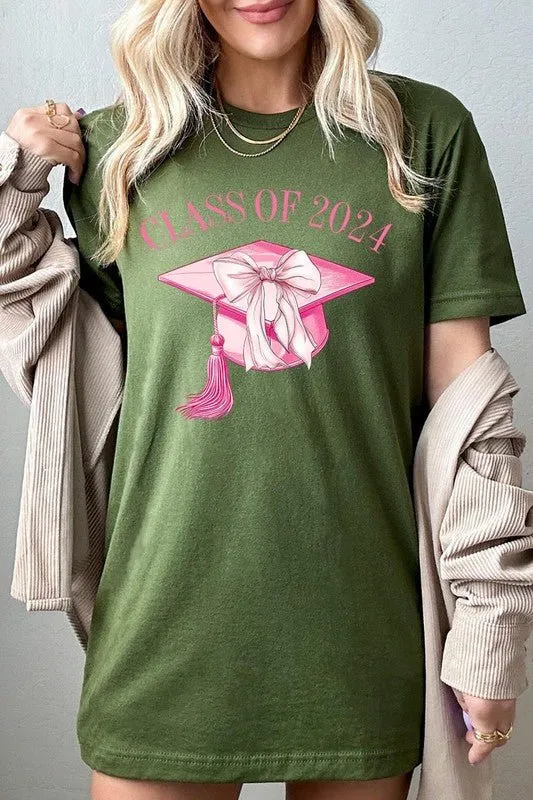 Coquette Bow "Class of 2024" Graphic T Shirts