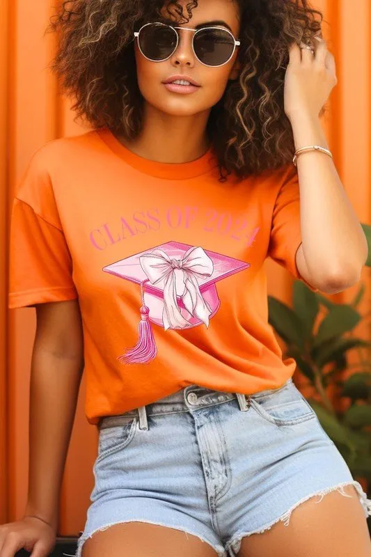 Coquette Bow "Class of 2024" Graphic T Shirts