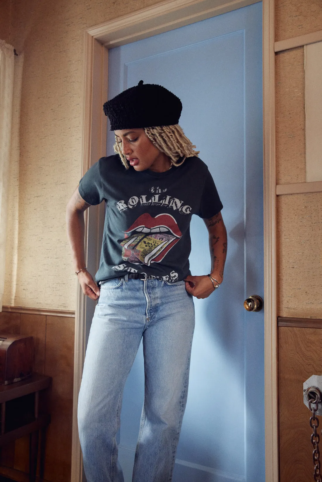 Daydreamer LA Rolling Stones Ticket Fill Tongue Tour Tee