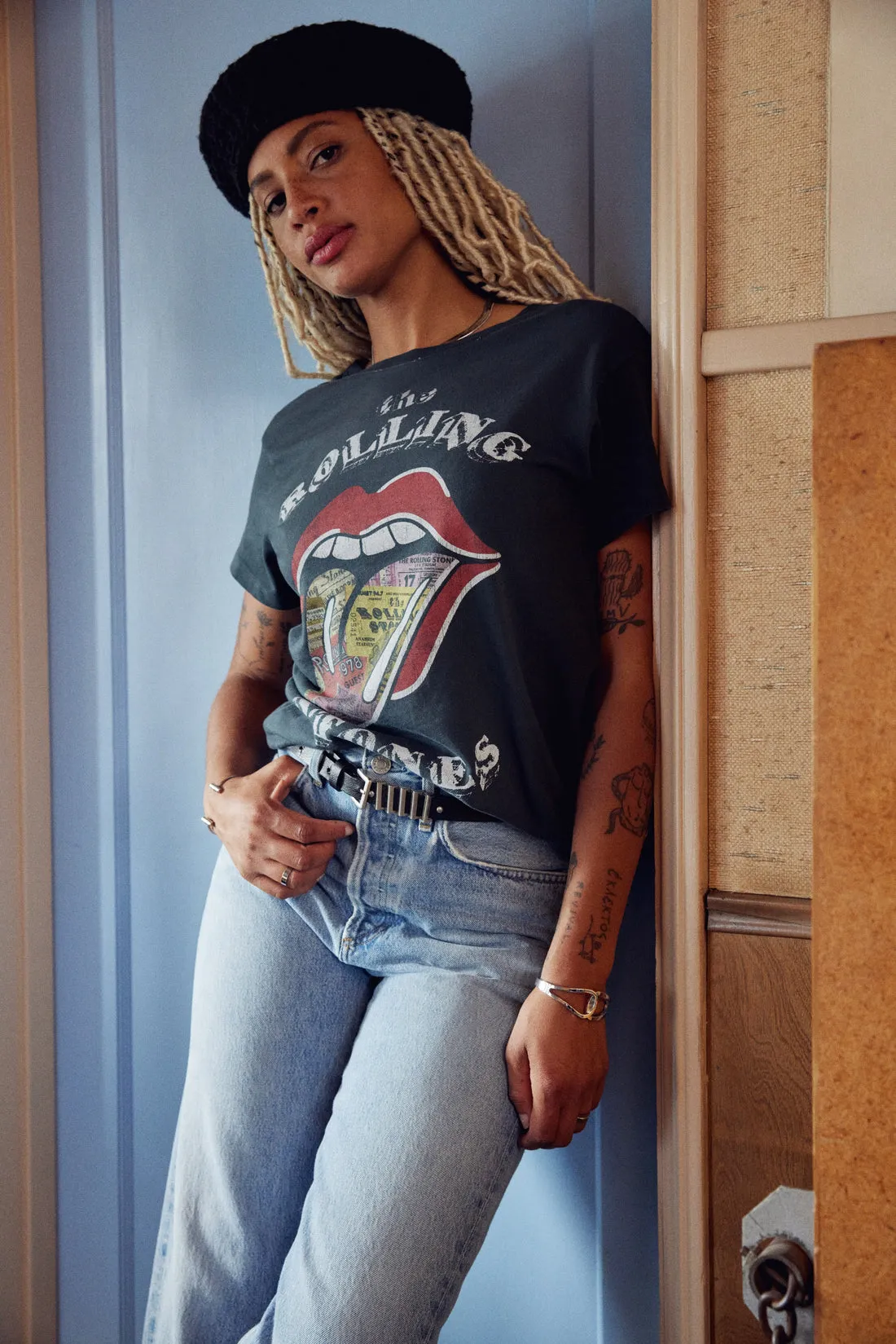Daydreamer LA Rolling Stones Ticket Fill Tongue Tour Tee