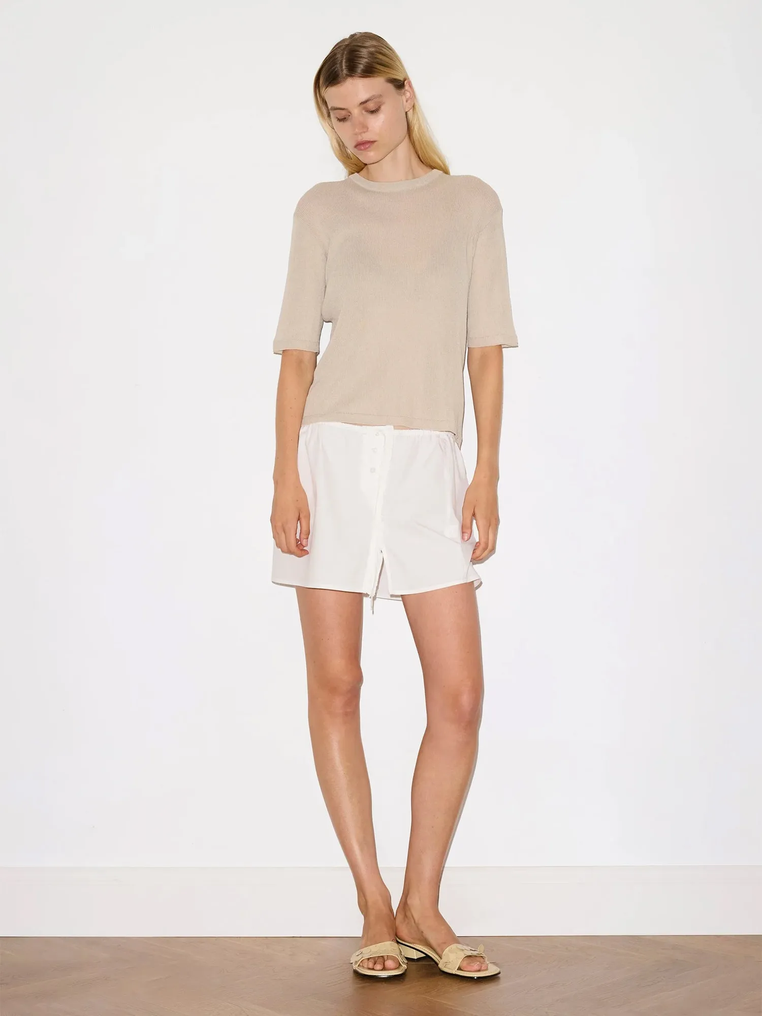 Deiji Studios Split Back Tee Stone