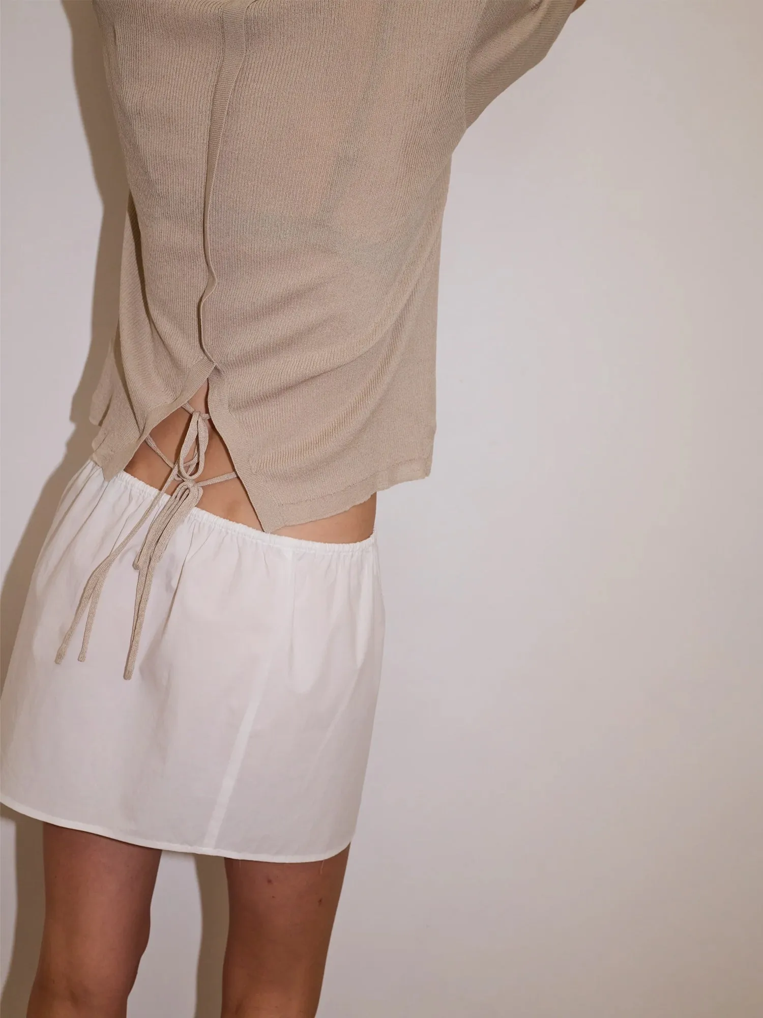 Deiji Studios Split Back Tee Stone