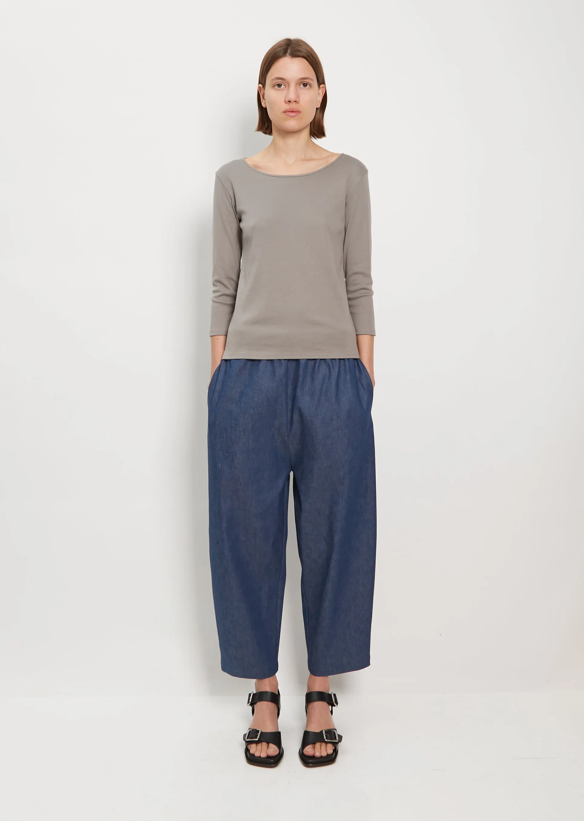Didion Rib Tee — Slate Grey