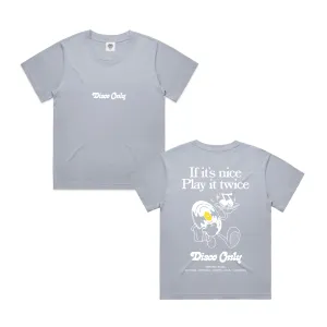 DISCO ONLY WMNS 'Play It Twice V2' Tee - Powder Blue