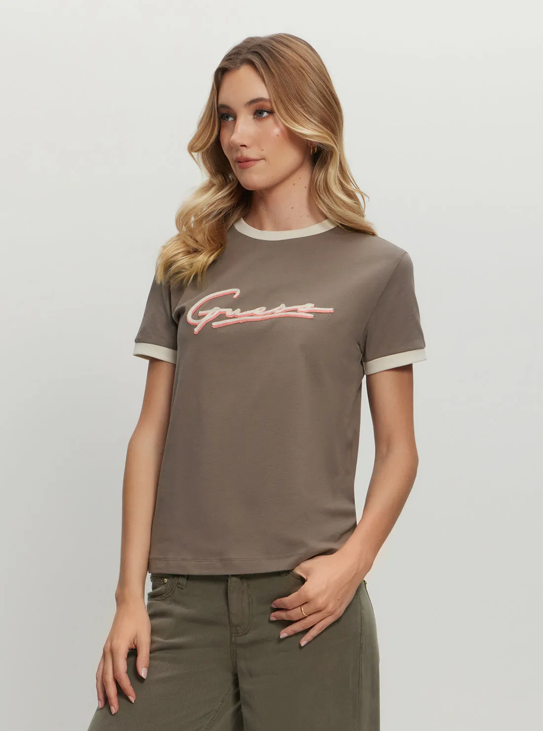 Eco Brown Noemie Signature T-Shirt