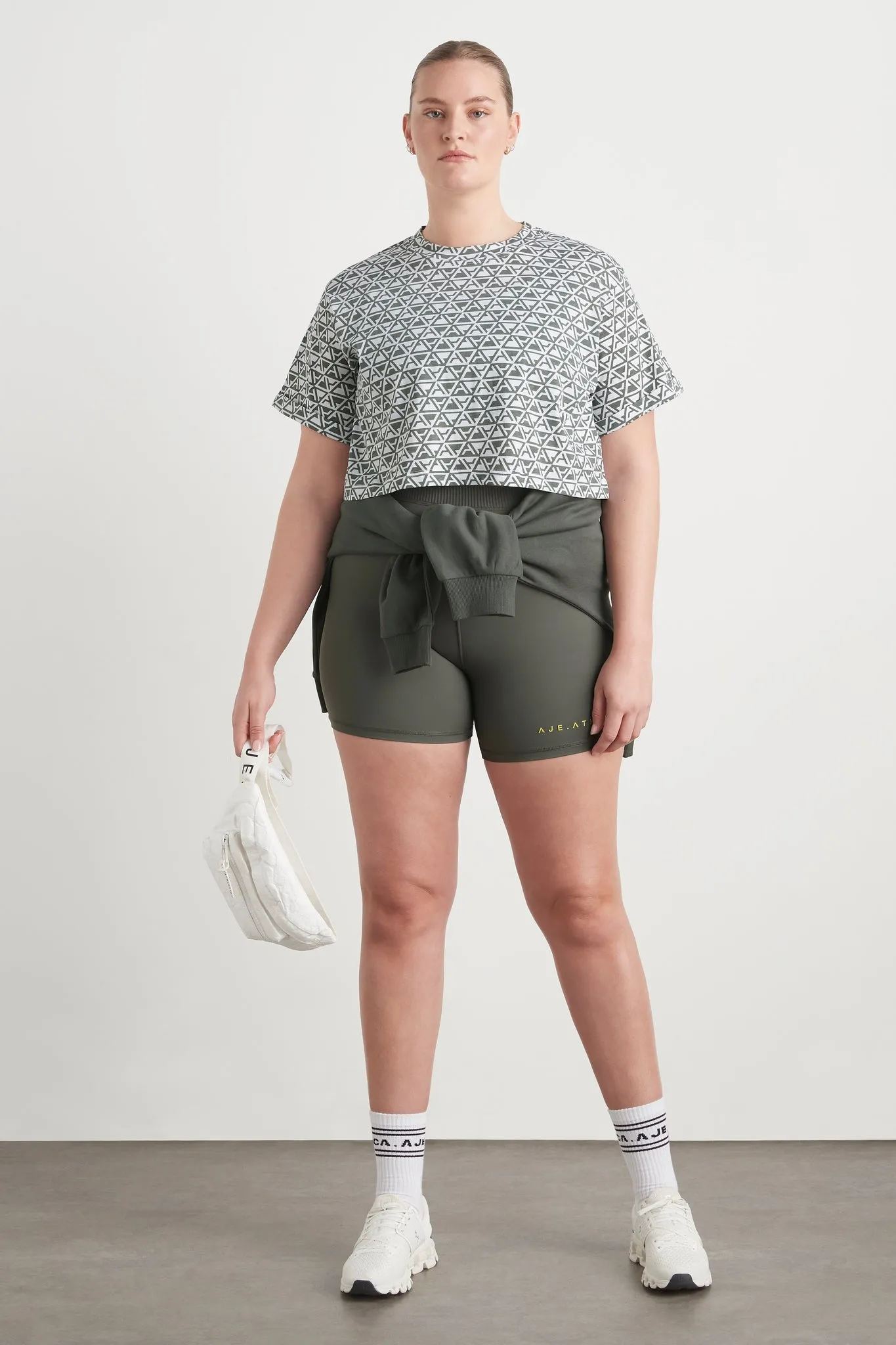 Geo Print Crop T-Shirt 105