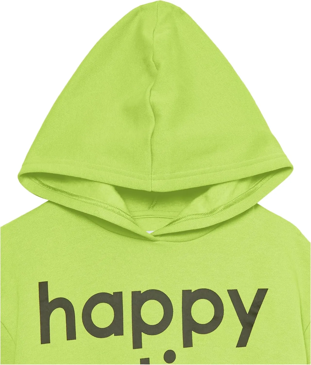 Happy Nation Girls Fleece Crop Hoodie Sweatshirt