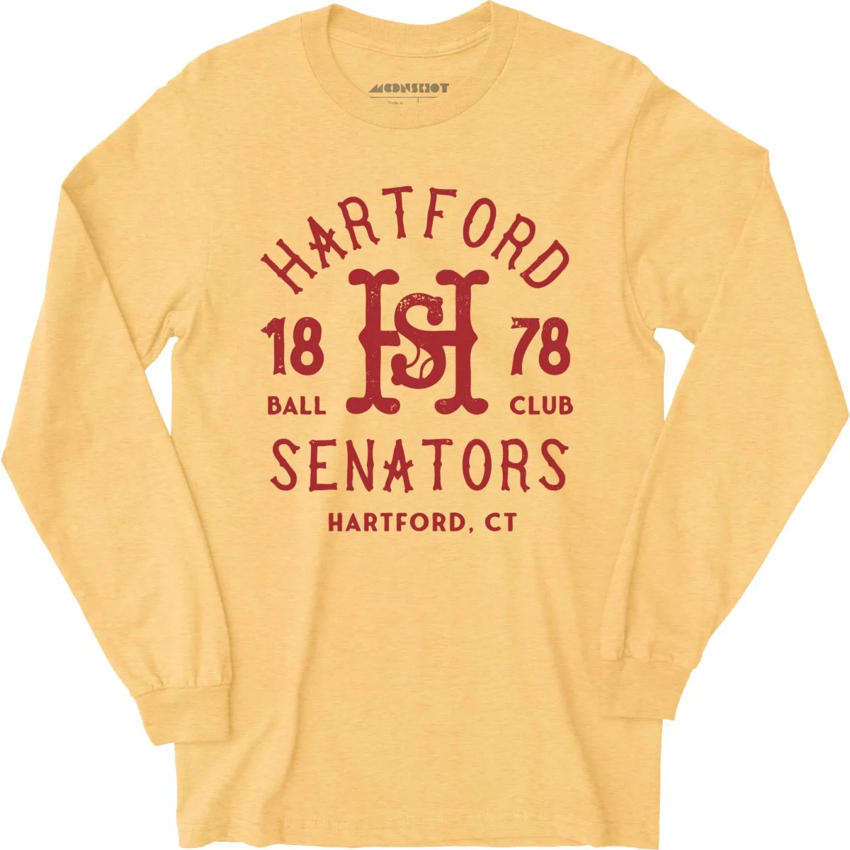 Hartford Senators - Connecticut - Vintage Defunct Baseball Teams - Long Sleeve T-Shirt