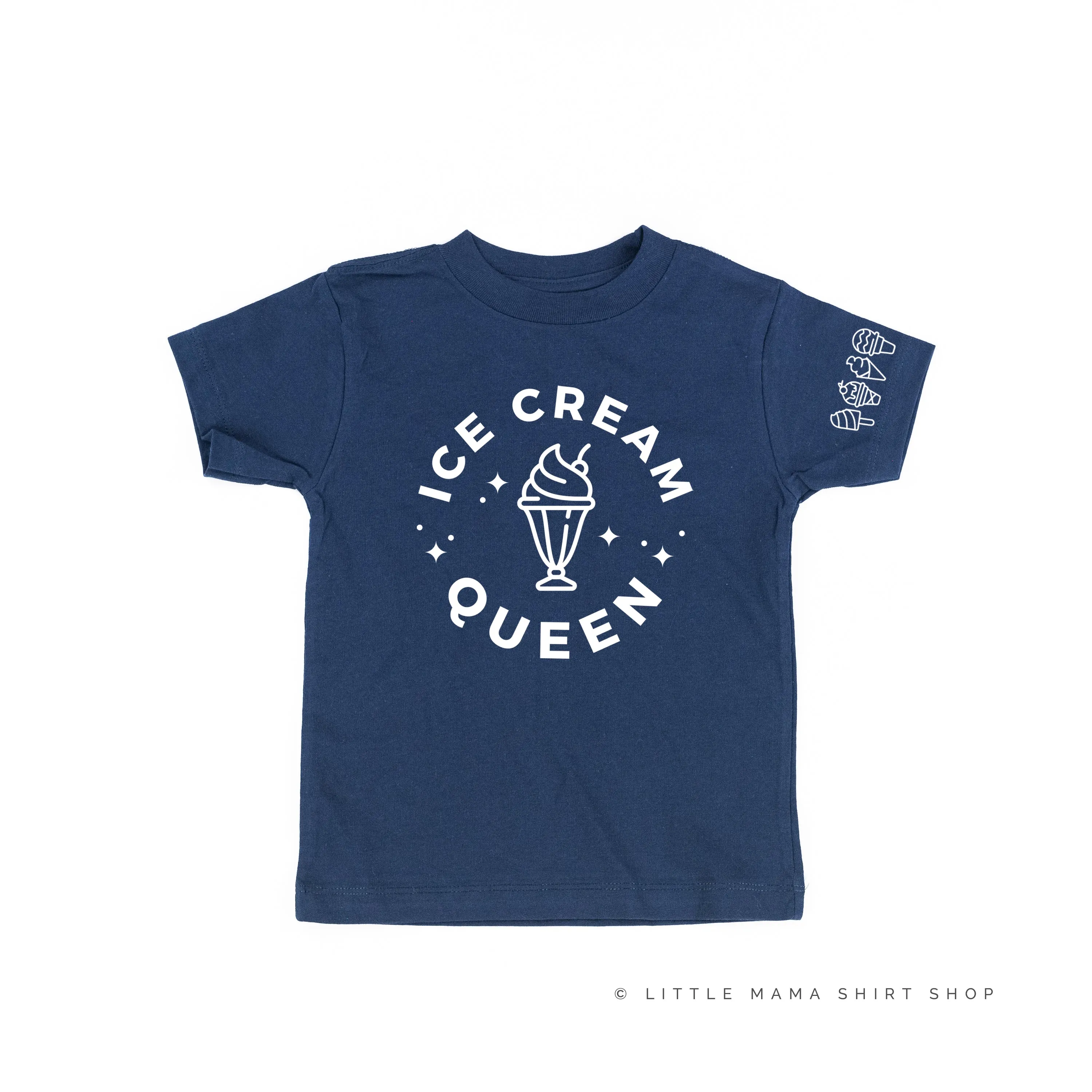 Ice Cream Queen - (Full Size) - Ice Cream Sleeve Detail - Short Sleeve Child Shirt