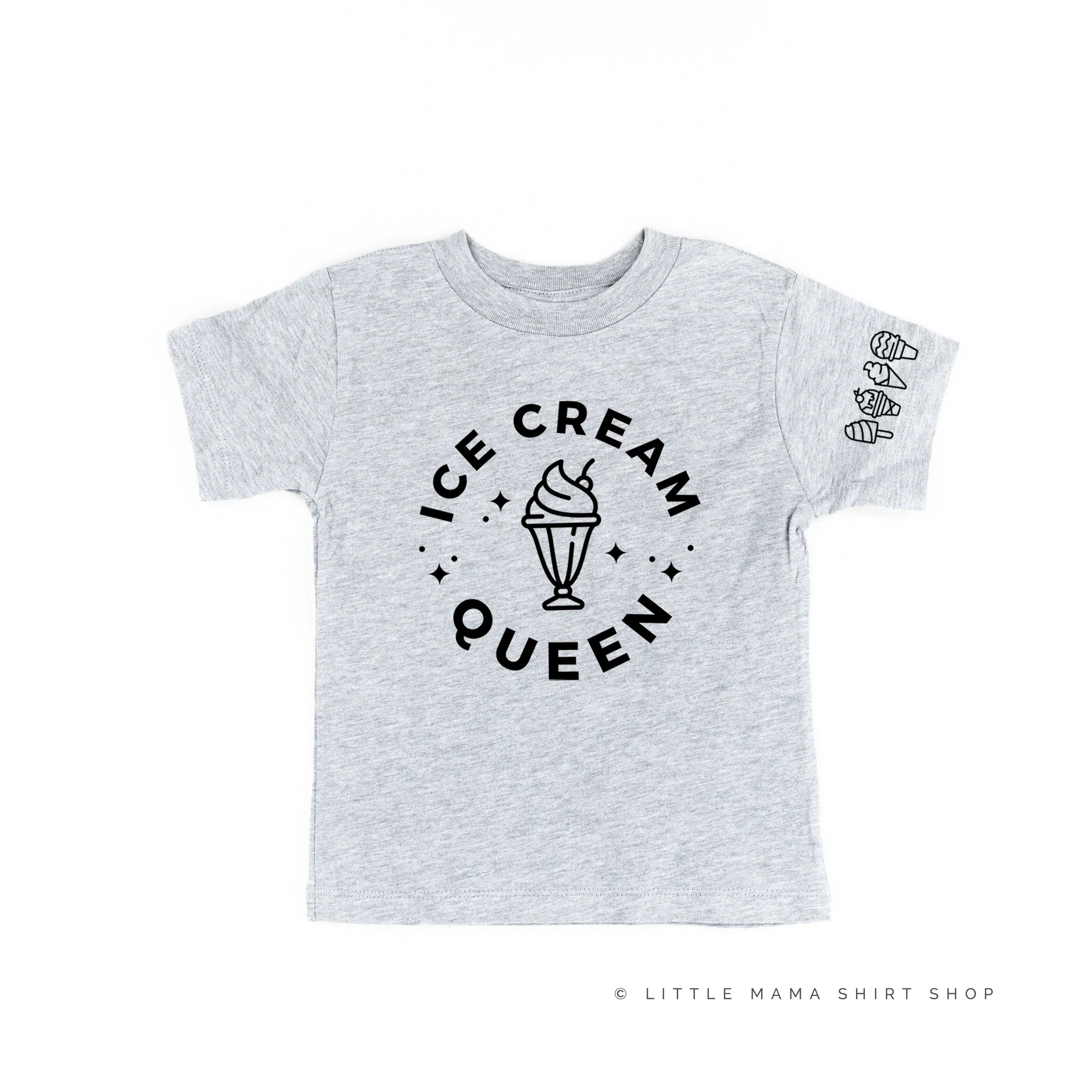 Ice Cream Queen - (Full Size) - Ice Cream Sleeve Detail - Short Sleeve Child Shirt