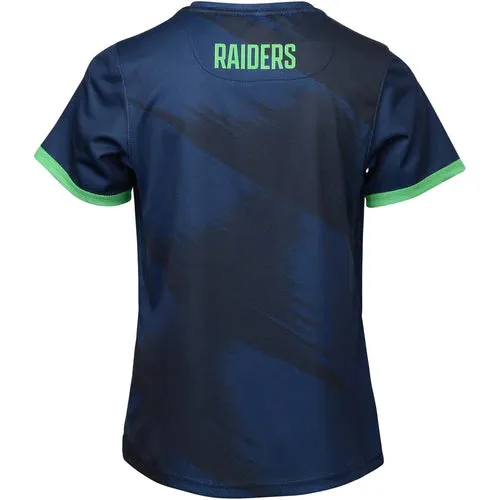 ISC Canberra Raiders 2024 Kids Training Tee Green/Navy