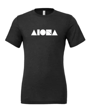 ISLAND SHAPES Dark Grey Tri-Blend Unisex Tee ISLAND SHAPES Dark Grey Tri-Blend Unisex Tee