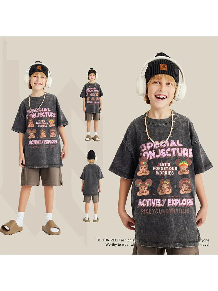 Kids' Short Sleeve Washed T-Shirt