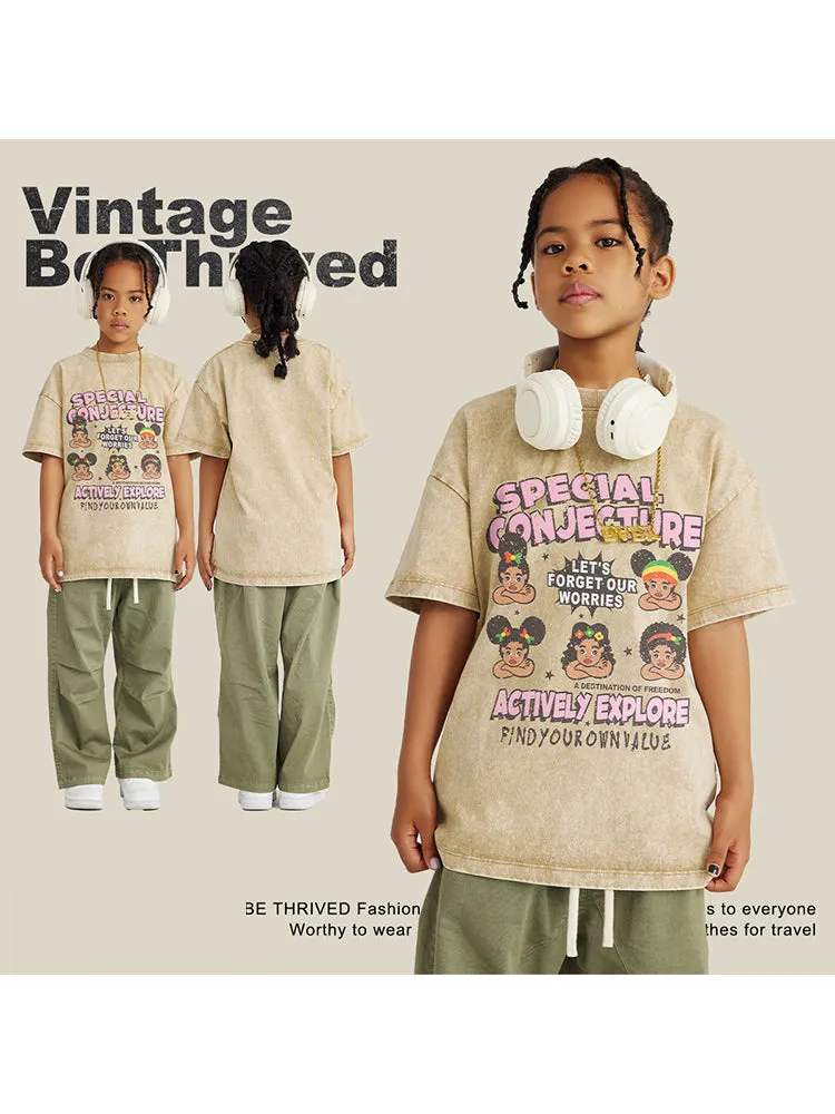 Kids' Short Sleeve Washed T-Shirt