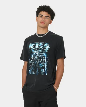 Kiss Lightning Bolt T-Shirt Black Wash