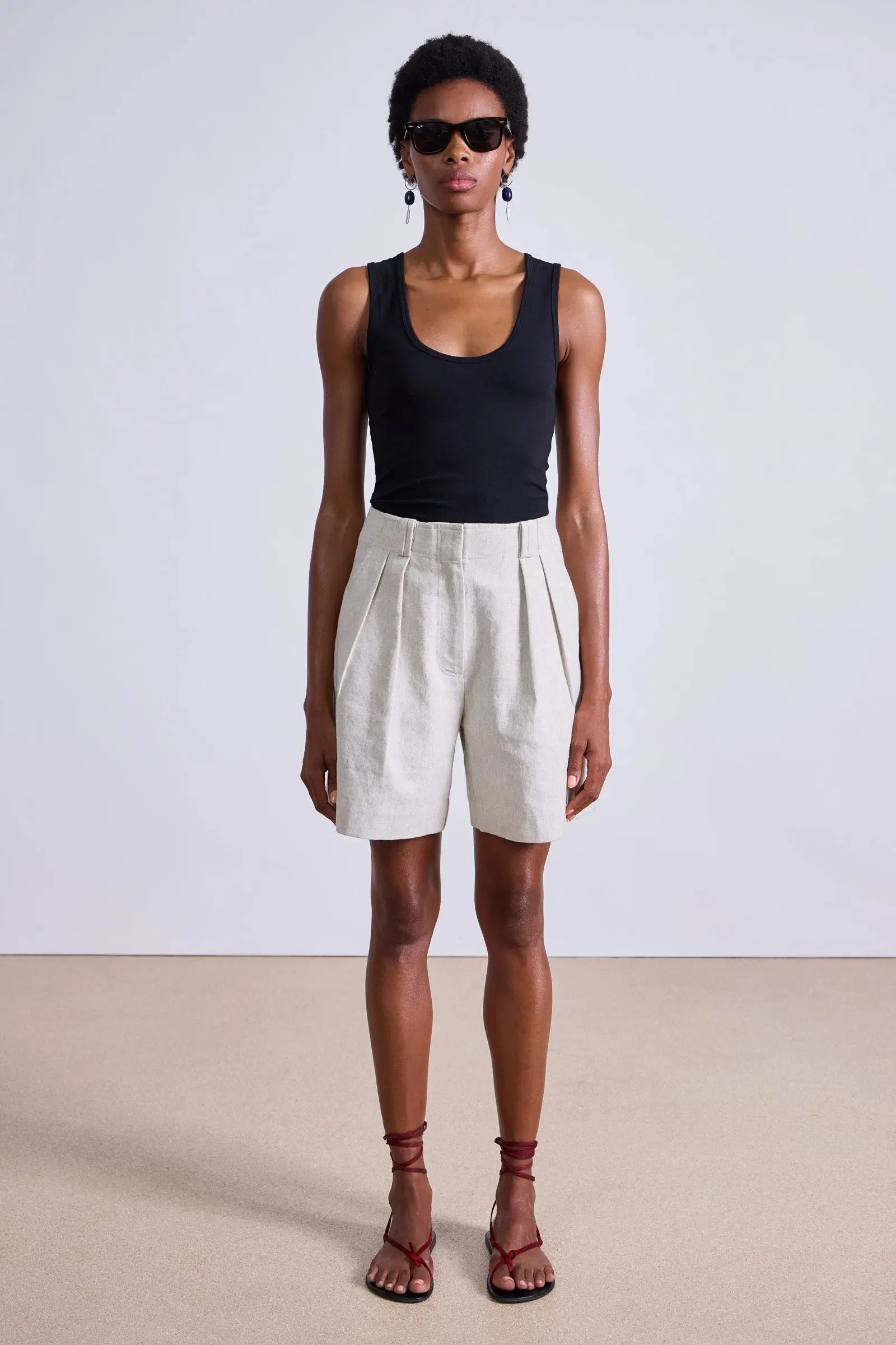 Linaza Short in Flax
