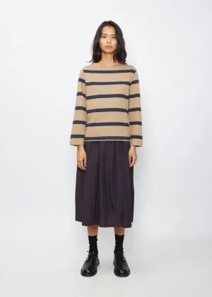 Long Sleeve Matelot Top — Stone/Dark Indigo