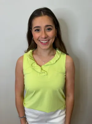 Lulu B Ruffle V Neck Tank [Key Lime-SPX0753S]