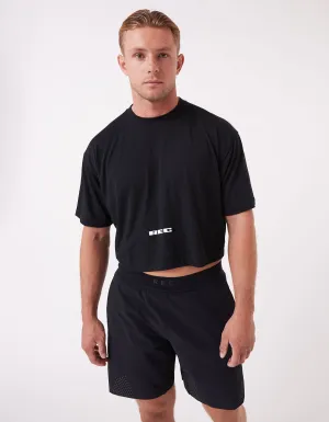 Mens Oxy Float Crop Tee Black