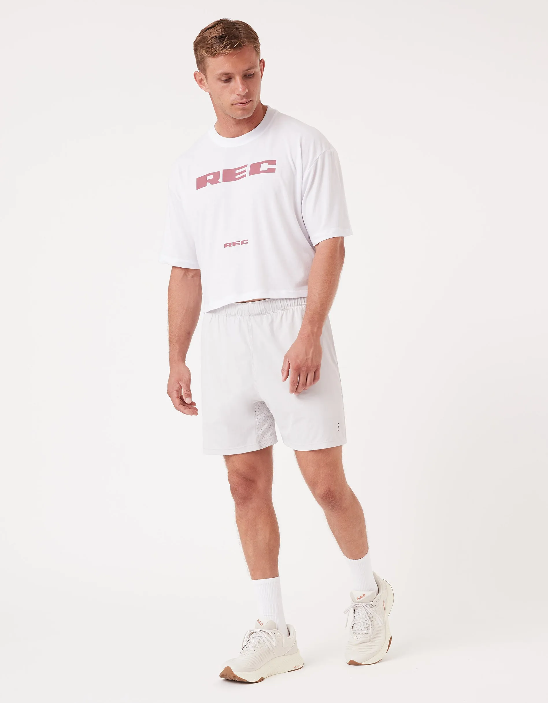 Mens Oxy Float Crop = Tee White
